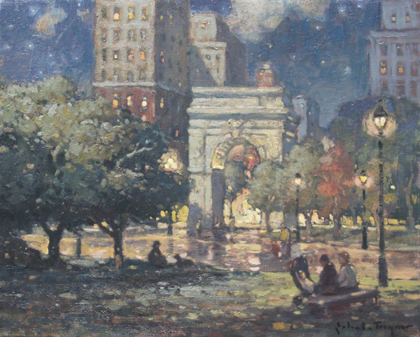 Washington Square Park at Night - 16" x 20"